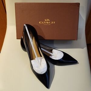 New - Coach UniPump in Black, Jet Mirror, Size 8 (Box B)